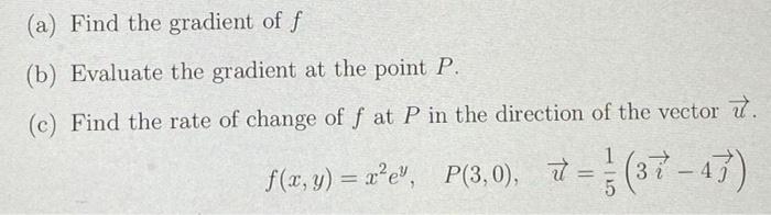 Solved (a) Find the gradient off (b) Evaluate the gradient | Chegg.com
