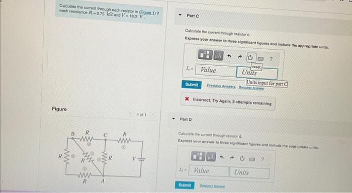 Solved Galculate the current through each resistor in | Chegg.com