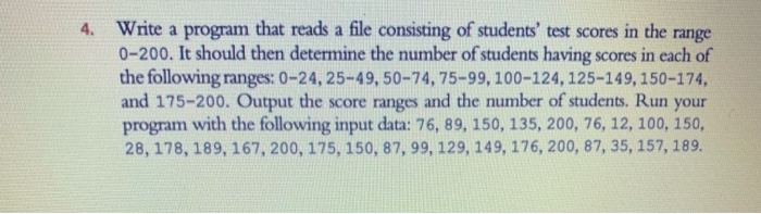 Solved Write a program that reads a file consisting of | Chegg.com