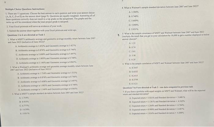 6 Multiple Choice Questions Instructions: 1. There | Chegg.com