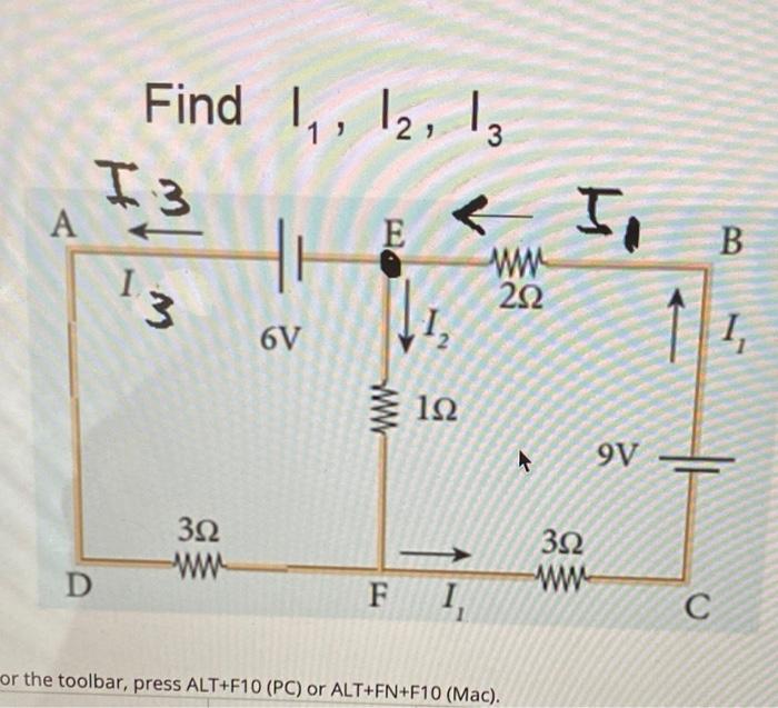 Solved , ,I 1 , Find 1, 12, 13 , I3 11 A E R I B 13 WW 222 | Chegg.com