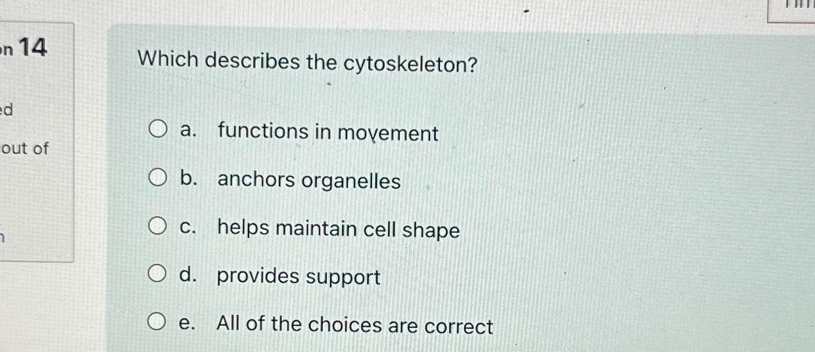 Solved Identify The Cytoskeletal Structures In The Chegg Com