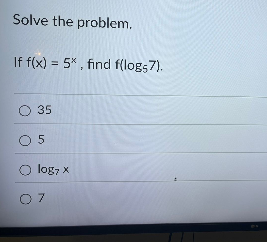 Solved Solve the problem.If f(x)=5x, ﻿find | Chegg.com