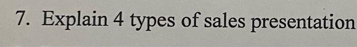 4 types of sales presentation methods