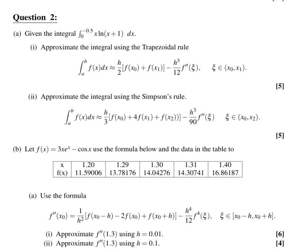 Solved A Given The Integral ∫0−0 5xln X 1 Dx I