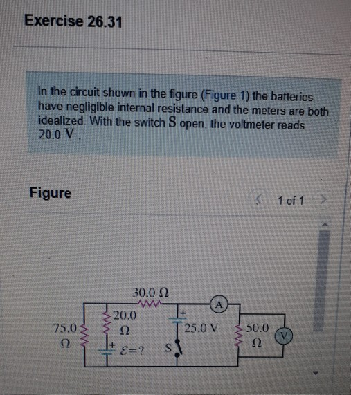 Solved Exercise 26.31 In the circuit shown in the figure | Chegg.com