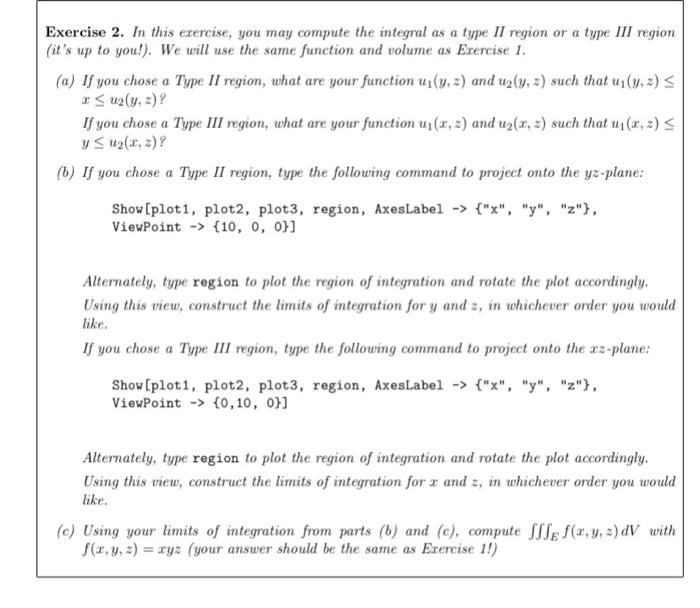 Solved Exercise 2. In this exercise, you may compute the | Chegg.com
