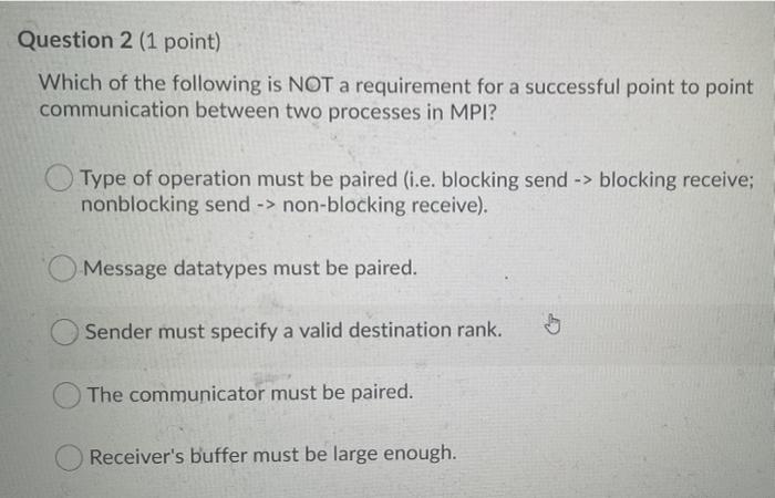 Solved Question 2 (1 point) Which of the following is NOT a | Chegg.com