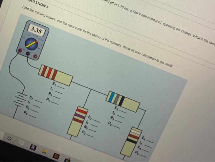 Solved Find the missing values, use the color code for the | Chegg.com