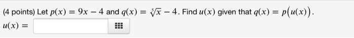 Solved (4 points) f and g are functions from Rto R. Consider | Chegg.com