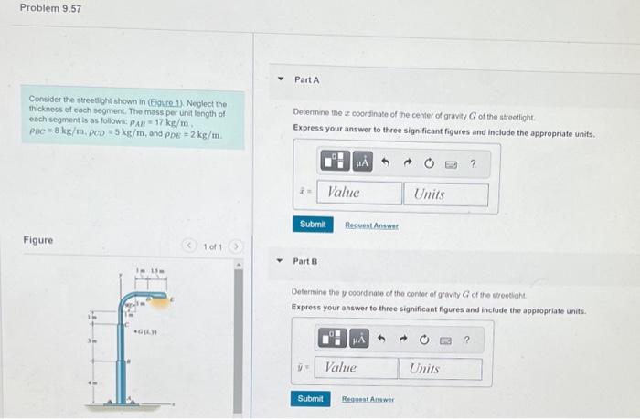 Solved Determine the X and Y coordinate of the center of | Chegg.com