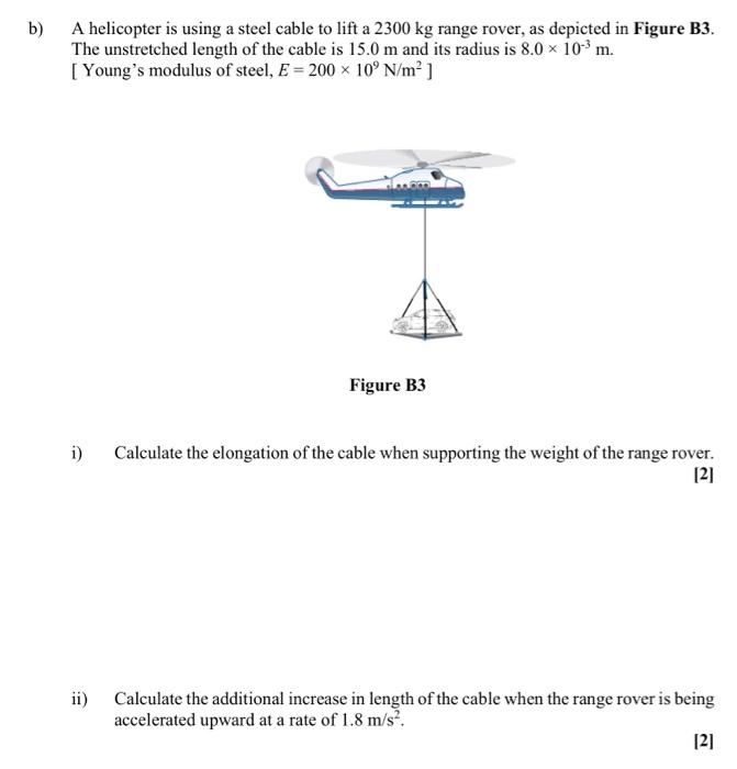 Solved (b) Figure B1 shows an 8.0 m long uniform beam which | Chegg.com