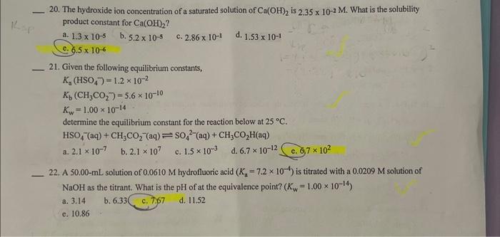 Solved the answers are there. i just need to know the steps | Chegg.com