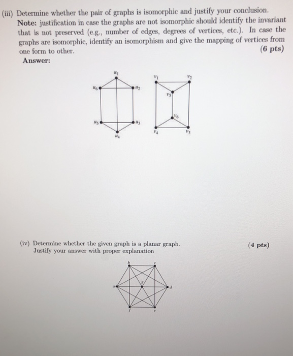 Solved: Problem 4. (Graphs) (i) What Is The Chromatic Numb ...