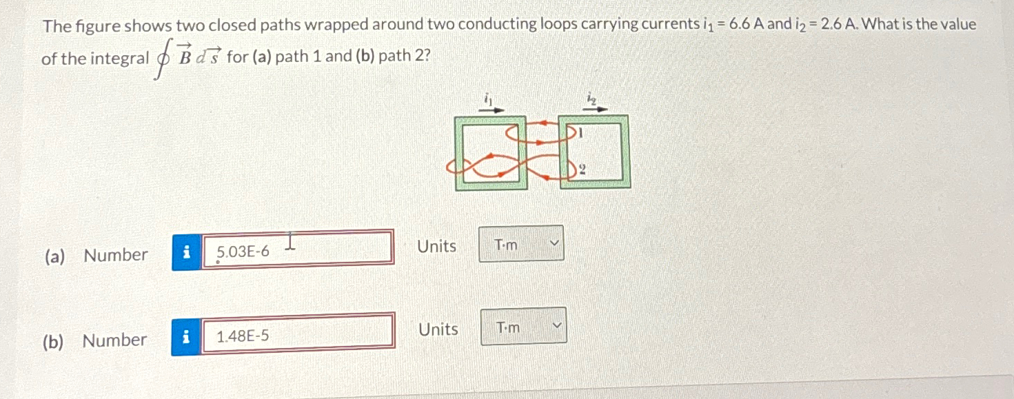 The Figure Shows Two Closed Paths Wrapped Around Two | Chegg.com