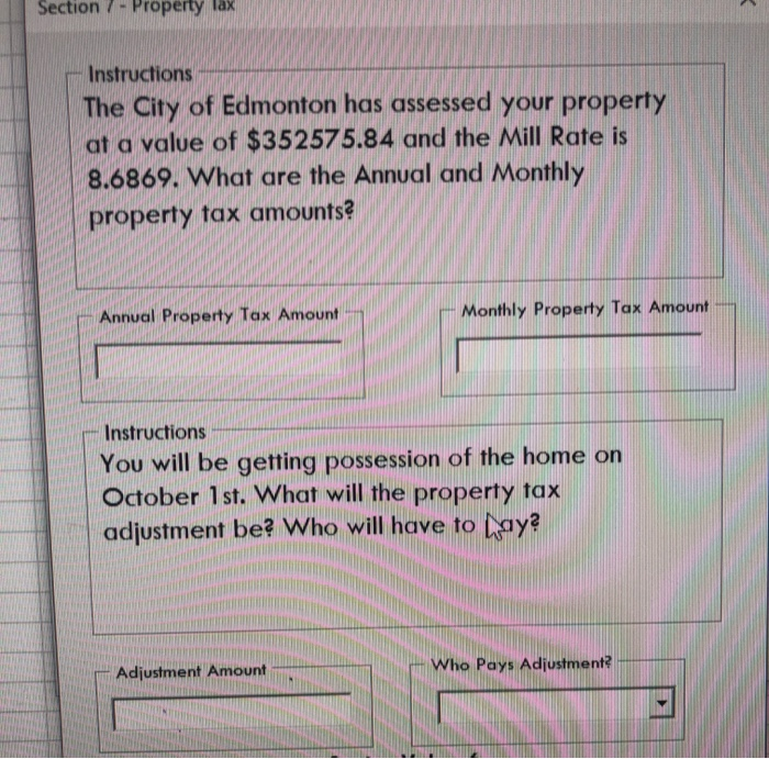 Solved Section 4 Mortgage Calculation Instructions You