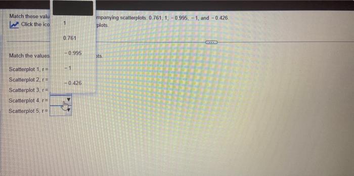 Solved Match these values of r with the accompanying | Chegg.com