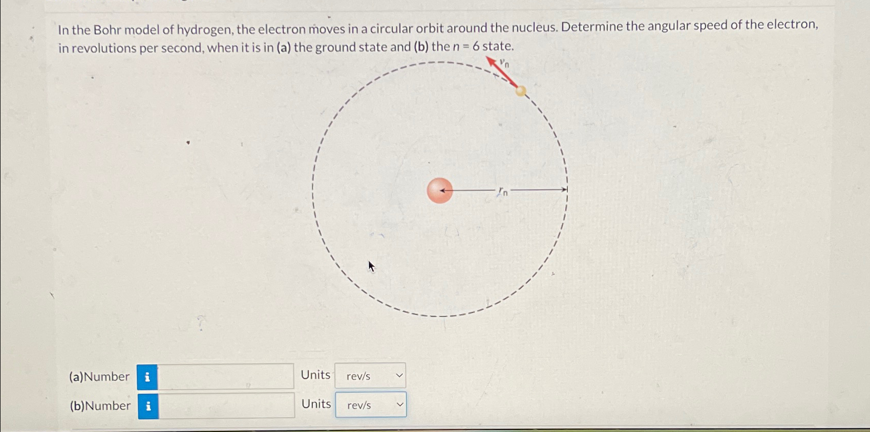 Solved In the Bohr model of hydrogen, the electron moves in | Chegg.com