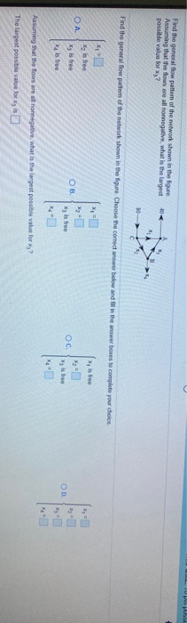Solved Find the general flow pattern of the network shown in | Chegg.com