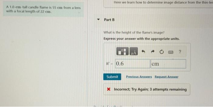 Solved Here we learn how to determine image distance from | Chegg.com