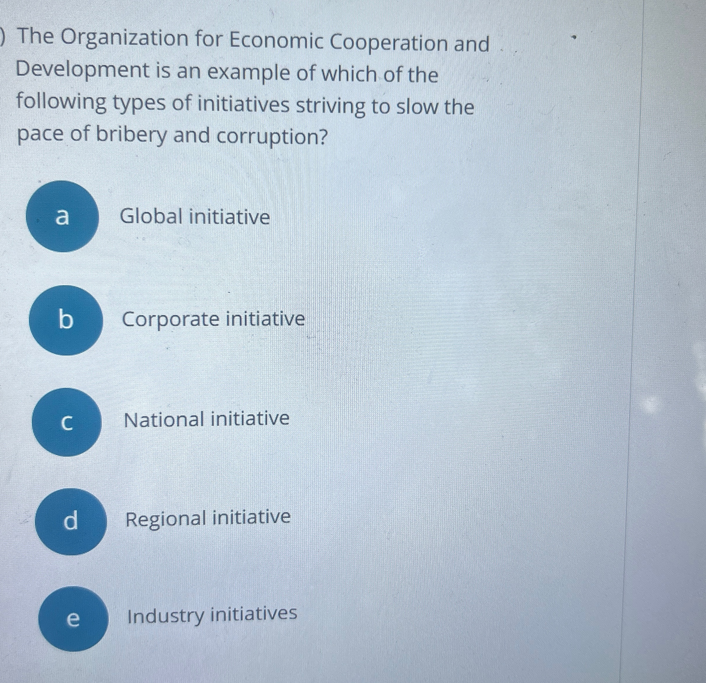 Solved The Organization for Economic Cooperation and | Chegg.com