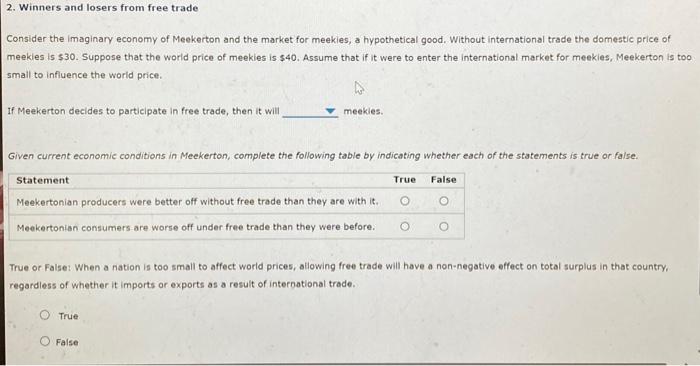 Solved Consider the imaginary economy of Meekerton and the | Chegg.com