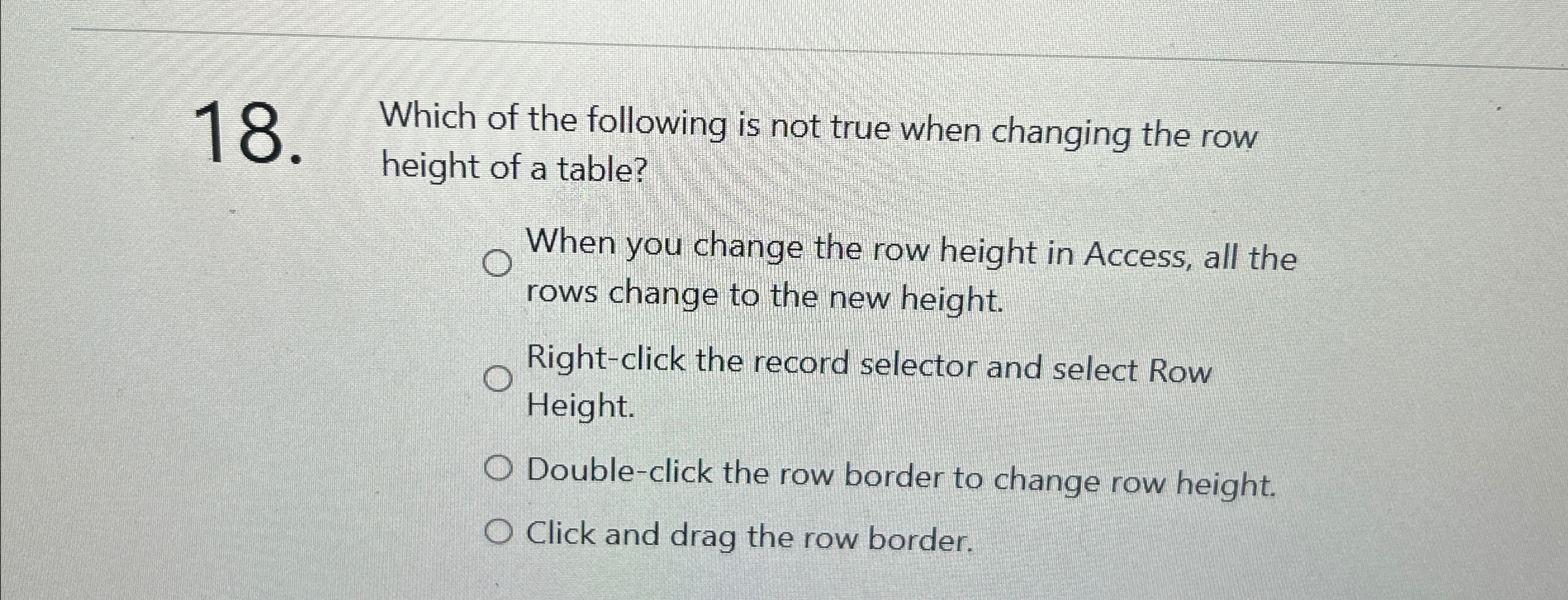 Solved Which of the following is not true when changing the | Chegg.com
