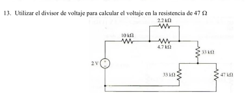 Solved Utilizar el divisor de voltaje para calcular el | Chegg.com