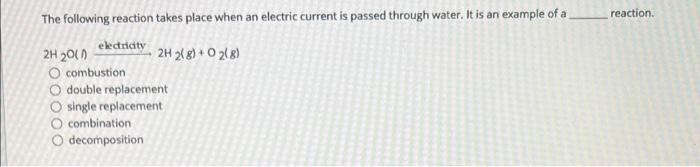 Solved reaction. The following reaction takes place when an | Chegg.com