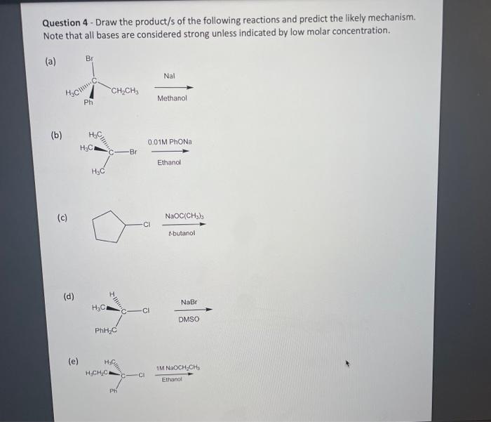 Solved Question 1 - Draw the E1 mechanism of the following | Chegg.com