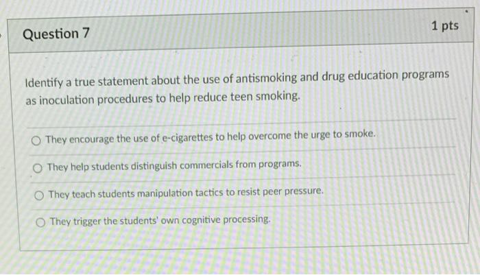 Solved 1 pts Question 7 Identify a true statement about the
