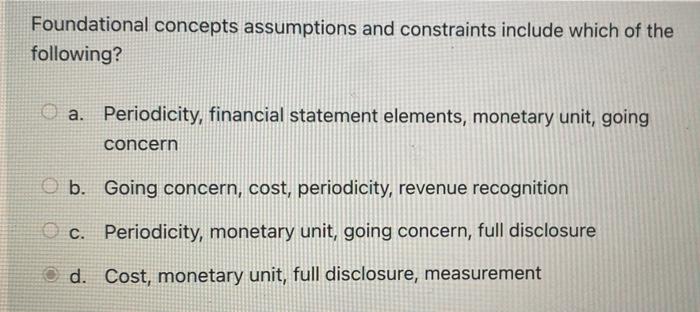 Solved Which of the following is not a key component of the | Chegg.com