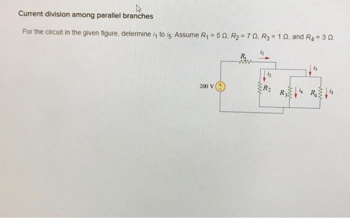 Solved N Current division among parallel branches For the | Chegg.com
