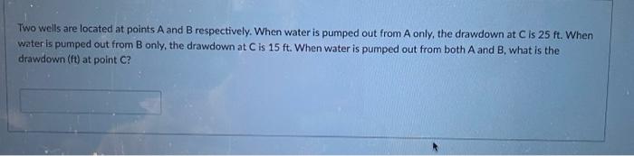 Solved Two wells are located at points A and B respectively. | Chegg.com