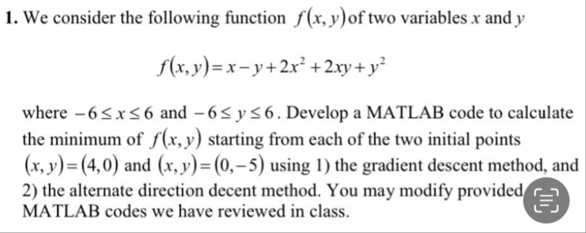 Solved We consider the following function f(x,y) ﻿of two | Chegg.com