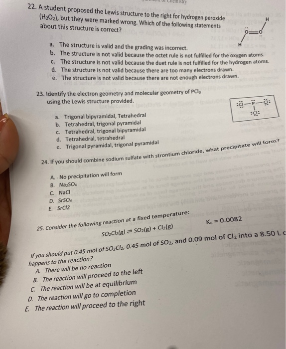 Solved Lui Chemistry 22 A Student Proposed The Lewis Str Chegg Com