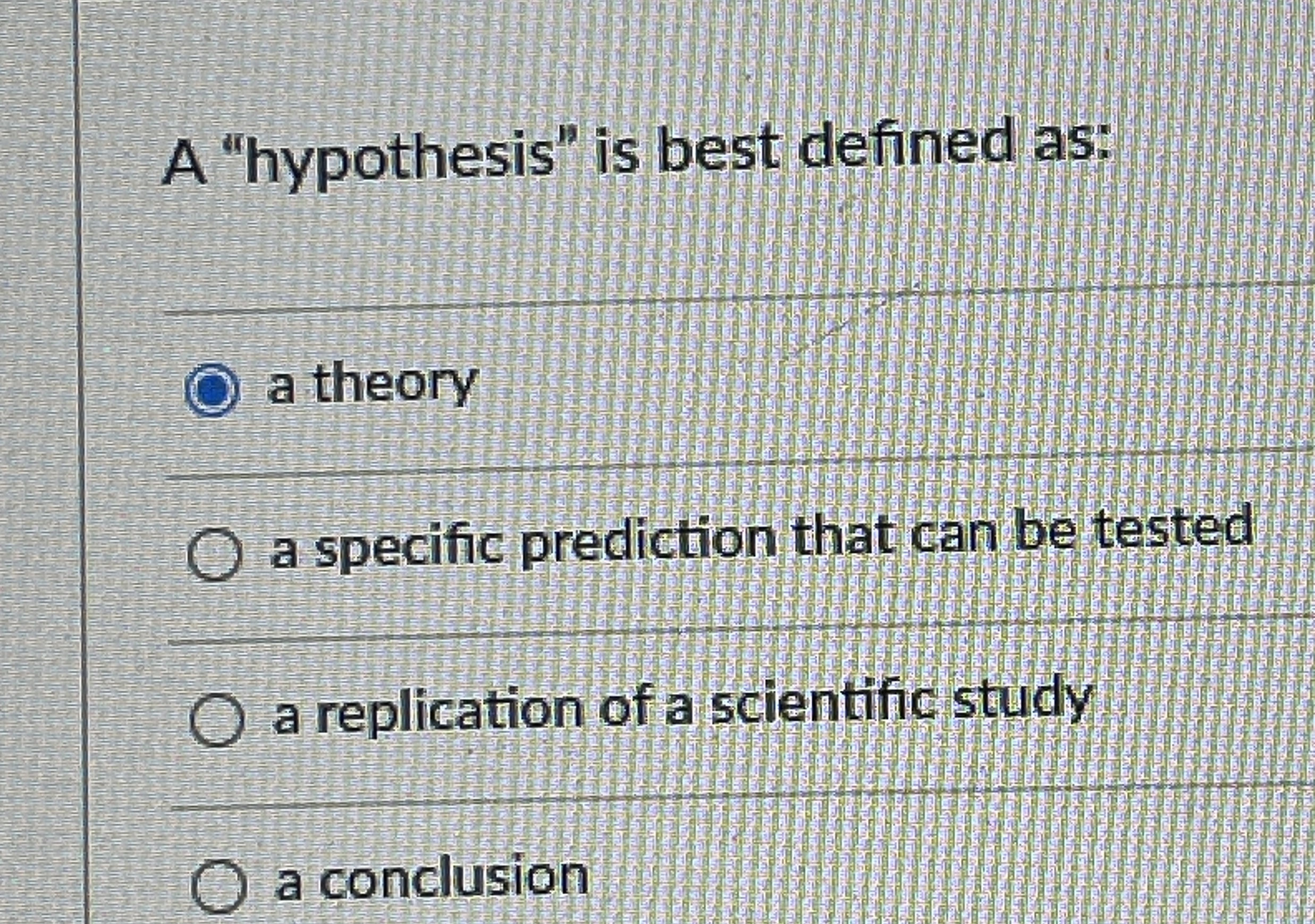 a hypothesis is best defined as quizlet