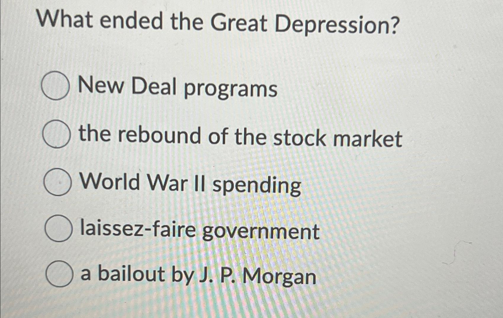 new deal programs completely ended the great depression