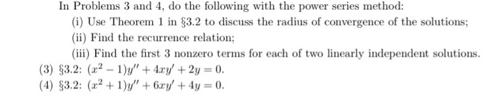 Solved In Problems 3 and 4, do the following with the power | Chegg.com