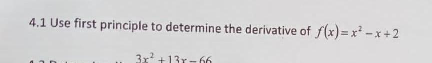 derivative of e x 2 by first principle