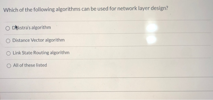 Solved Which of the following algorithms can be used for | Chegg.com