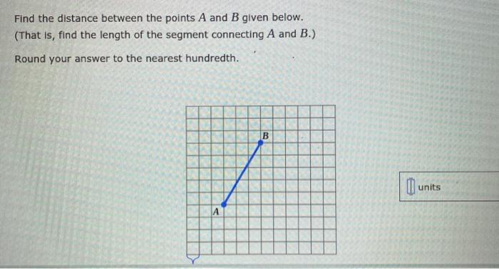 Solved Find The Distance Between The Points A And B Given | Chegg.com