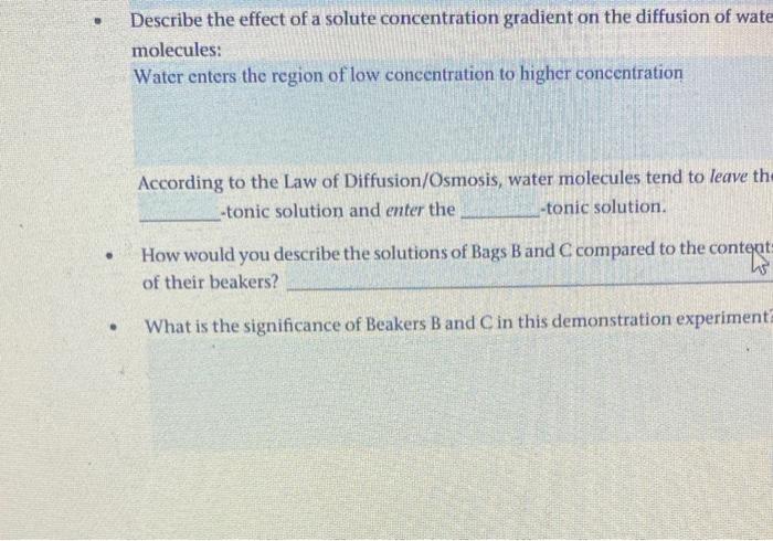Solved Describe the effect of a solute concentration | Chegg.com