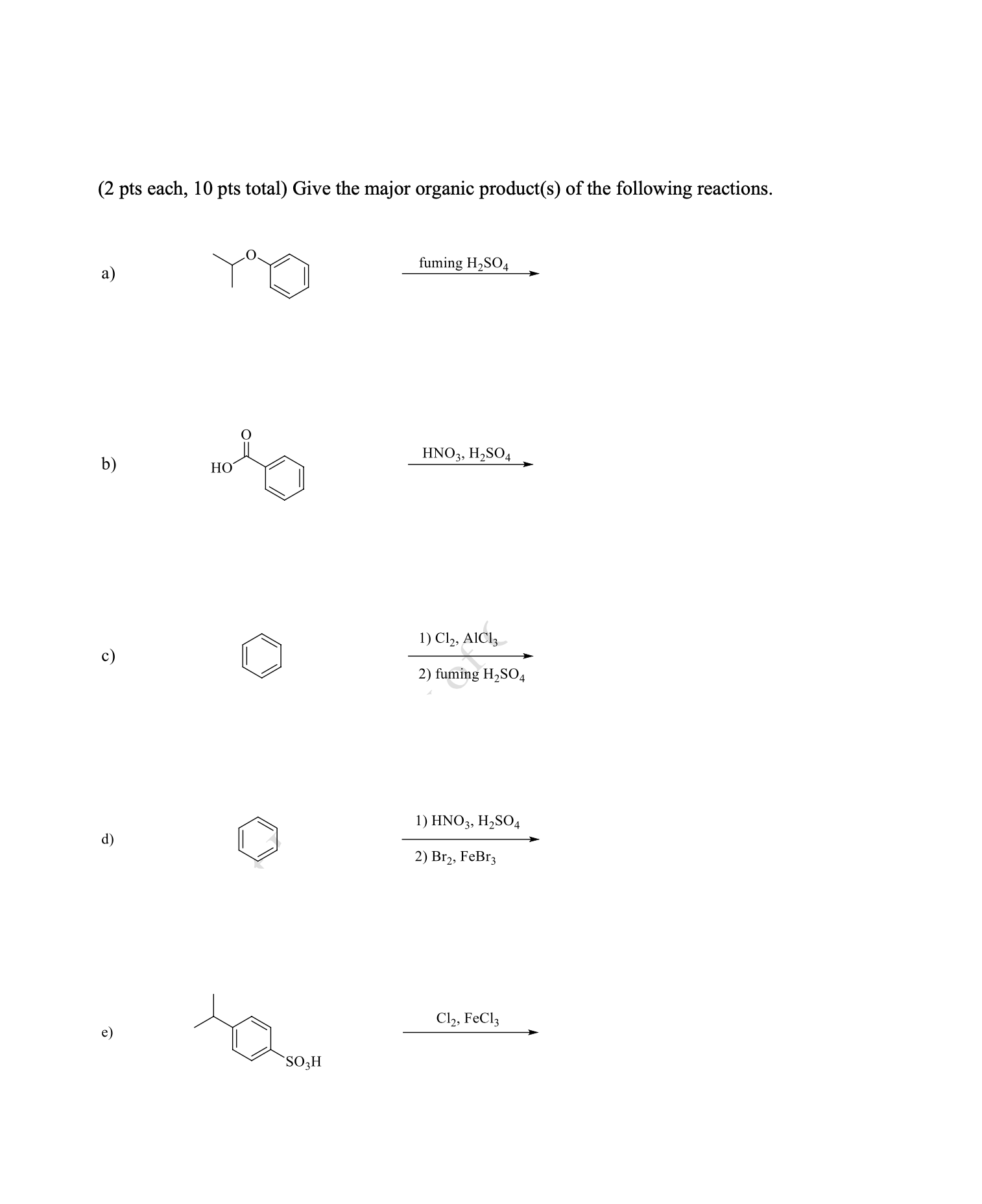 Solved Give the major organic product(s) ﻿of the following | Chegg.com