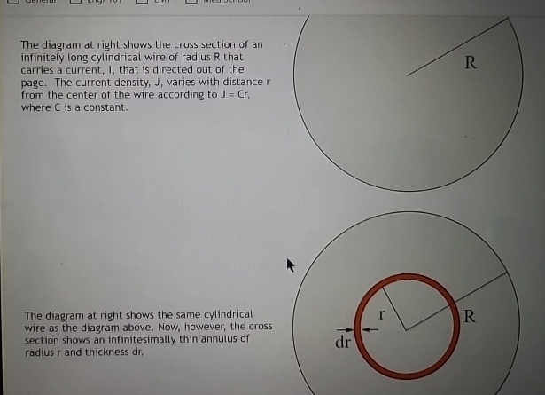 Solved The diagram at right shows the cross section of an | Chegg.com