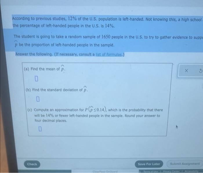 Solved According to previous studies, 12 of the U.S.