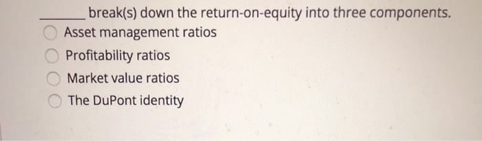 Solved Break s Down The Return on equity Into Three Chegg