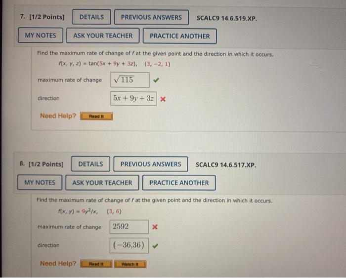 Solved 7. [1/2 Points) DETAILS PREVIOUS ANSWERS SCALC9 | Chegg.com