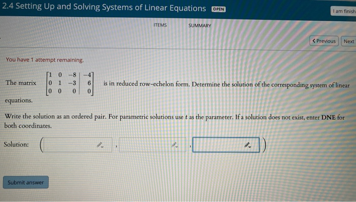 Solved 2.4 Setting up and Solving Systems of Linear | Chegg.com