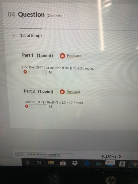 Solved 04 Question (2 points) 1st attempt Part 1 (1 point) | Chegg.com